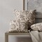 Grey Floral Linen Look Print Upholstery Fabric by The Yard - SKU: Yates Greige